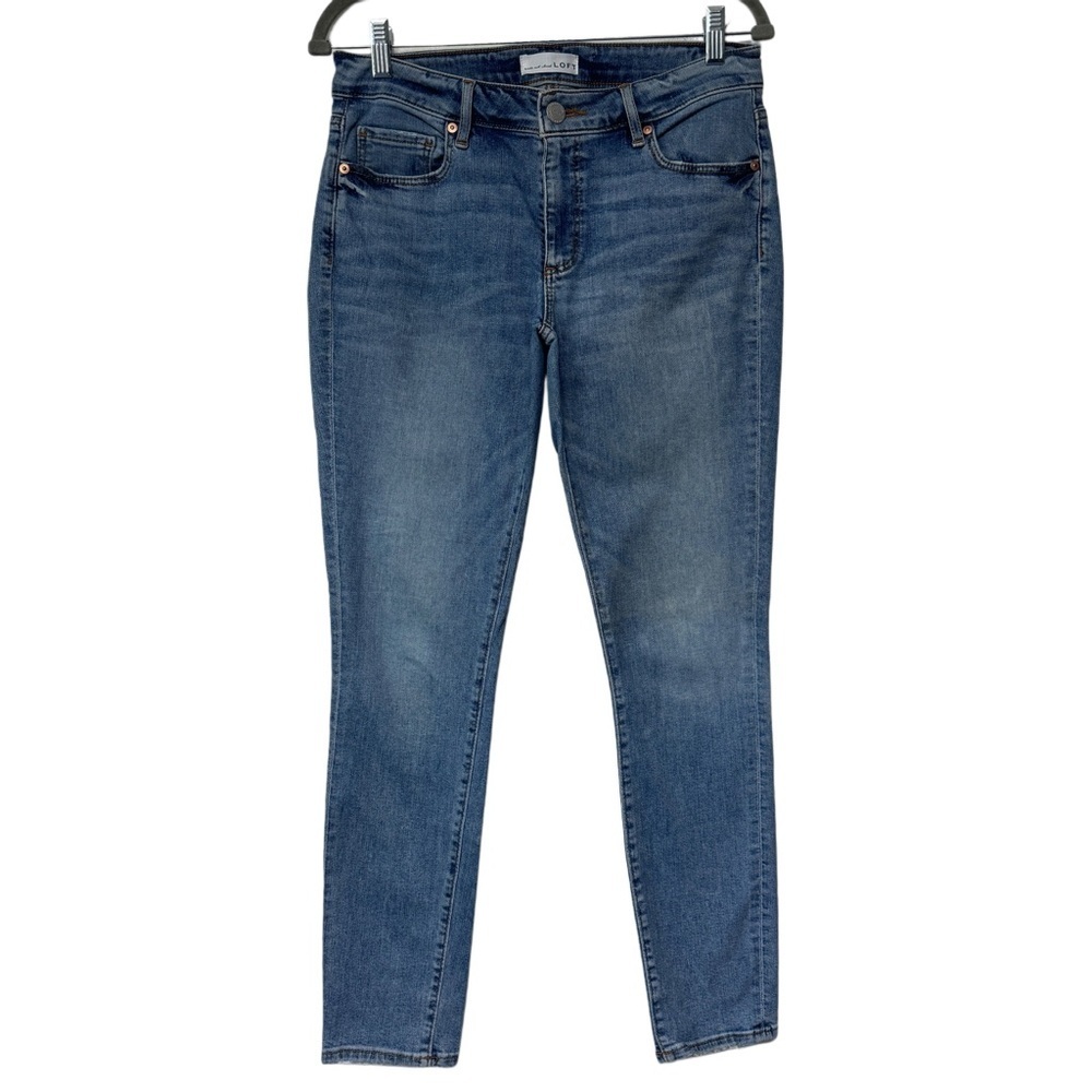 {LOFT} "Curvy Skinny" Mid Rise Cigarette Leg Stretch Denim Jeans